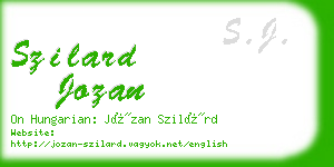 szilard jozan business card